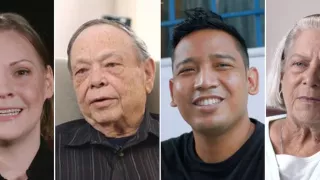 Male and female kidney patients telling their stories